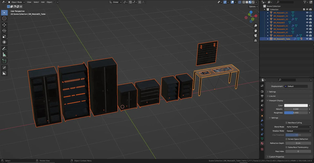 MODULAR ARMORY FURNITURE 3dmilitaryassets