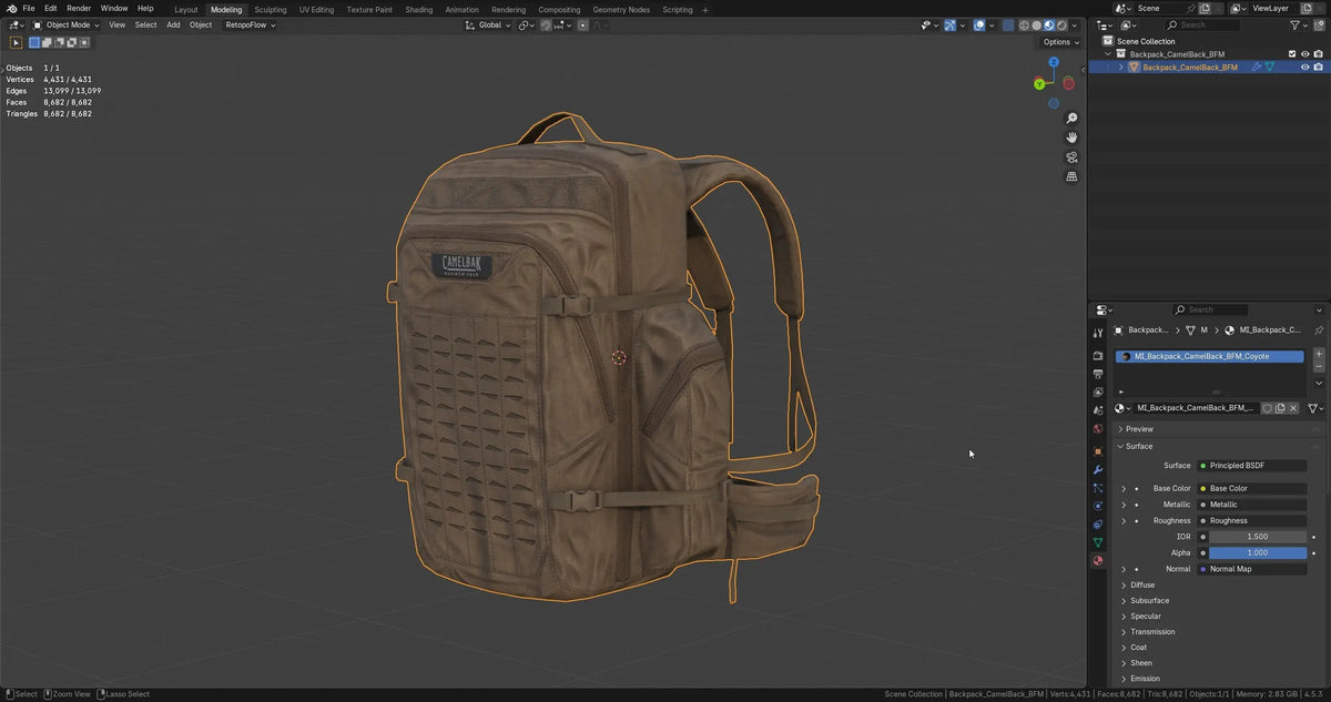 CAMELBAK BFM BACKPACK 3dmilitaryassets