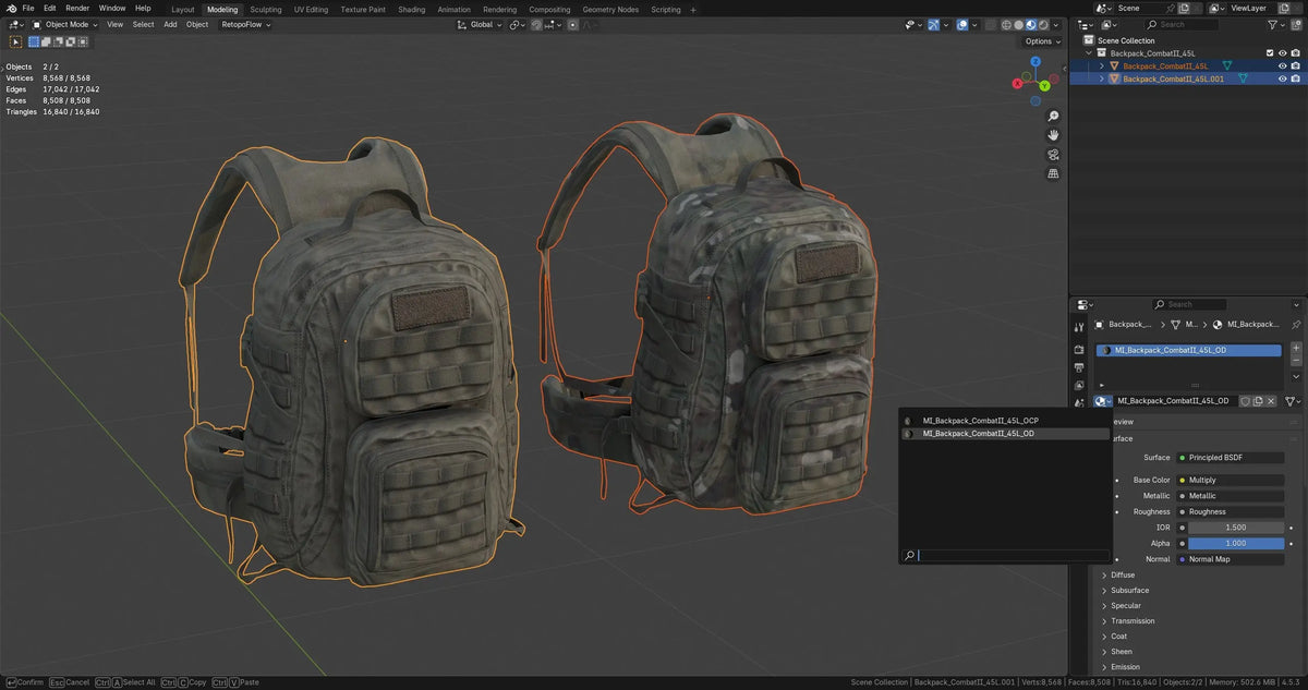MILITARY TACTICAL BACKPACK 3dmilitaryassets
