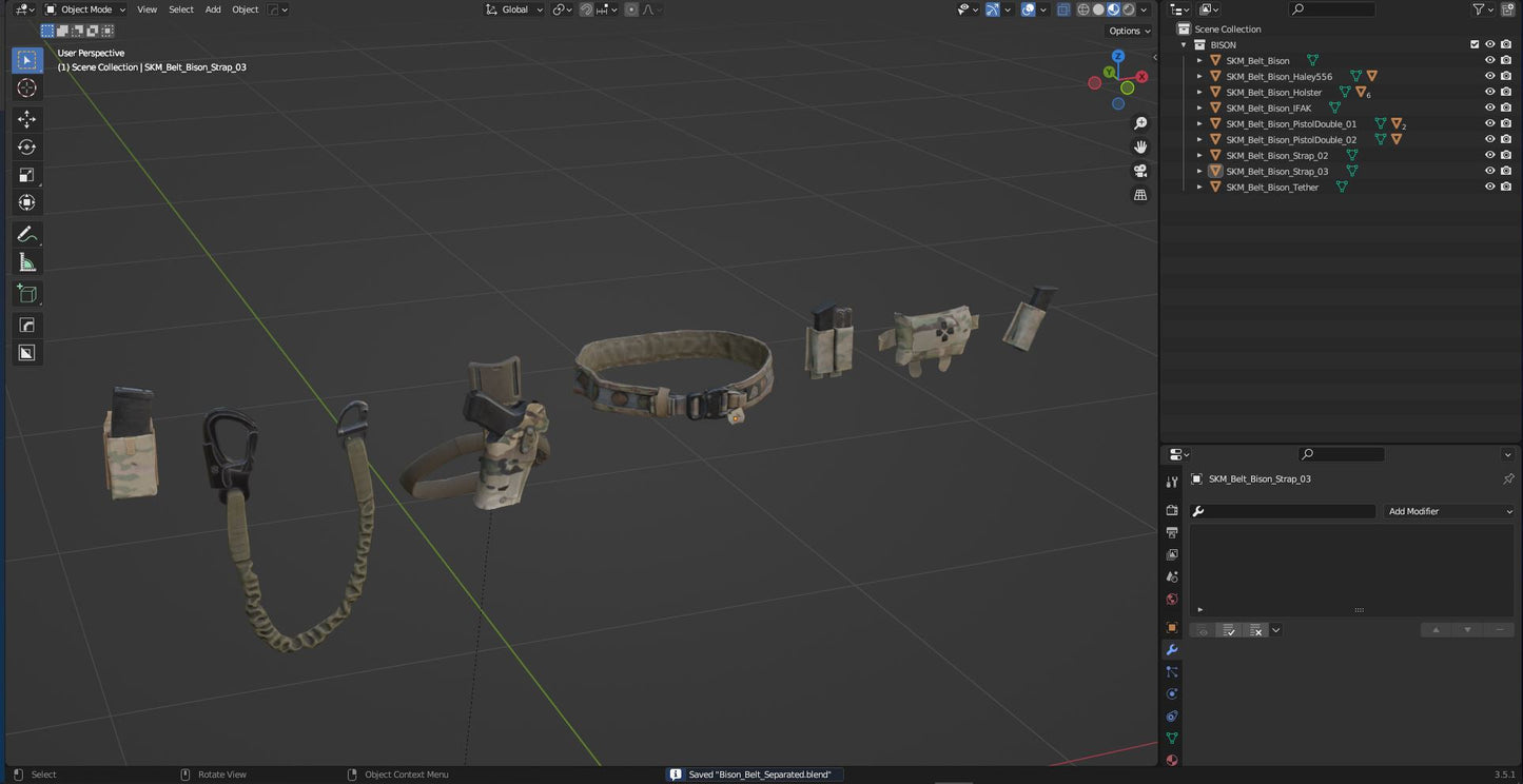 FERRO CONCEPTS BISON BELT 3dmilitaryassets