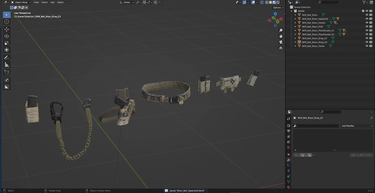 FERRO CONCEPTS BISON BELT 3dmilitaryassets