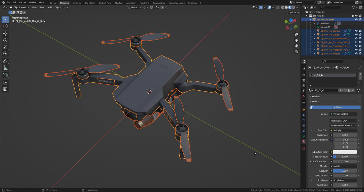 DIJI MINI 4K DRONE 3dmilitaryassets