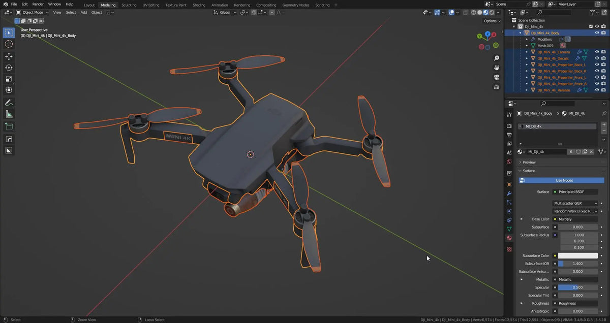 DIJI MINI 4K DRONE 3dmilitaryassets
