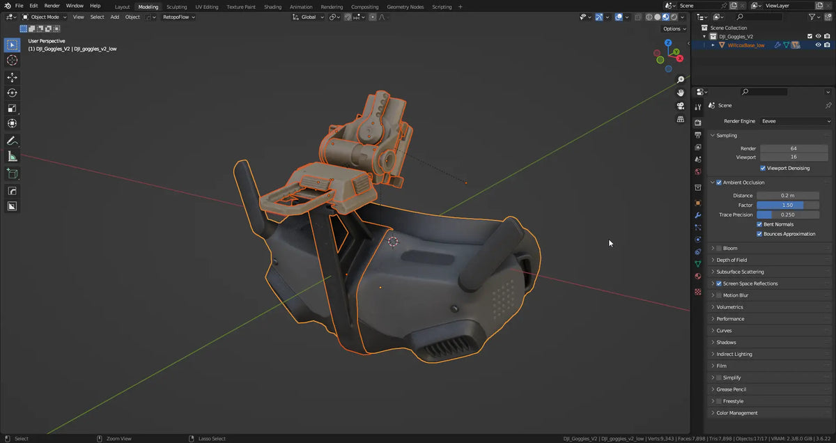DJI DRONE GOGGLES 3dmilitaryassets