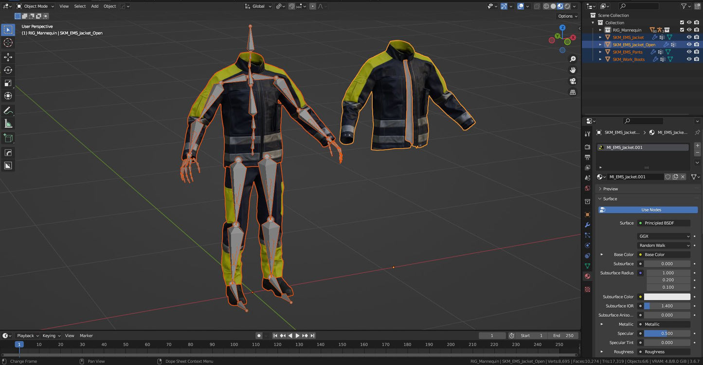 EMS UNIFORM RIGGED 3dmilitaryassets