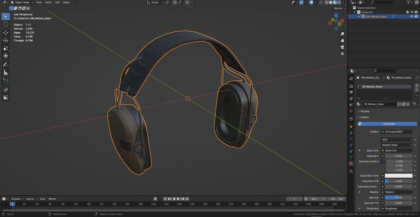 WALKERS RAZOR EAR PROTECTION 3dmilitaryassets