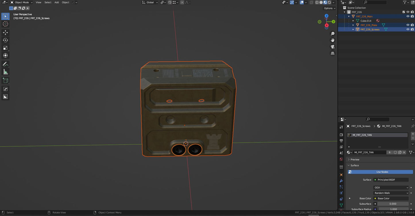 FRT 226 OPTIC MOUNT 3dmilitaryassets