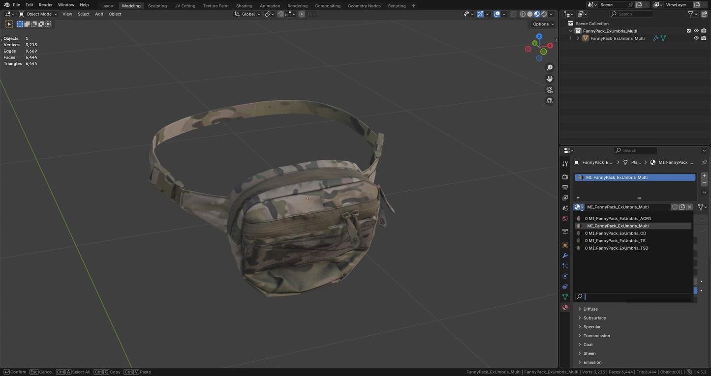 EX UMBRIS DESIGNS MULTIFUNCTIONAL FANNY PACK