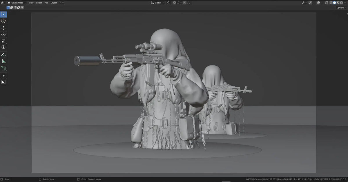 DANISH FROGMAN OPERATOR (RIGGED) 3dmilitaryassets