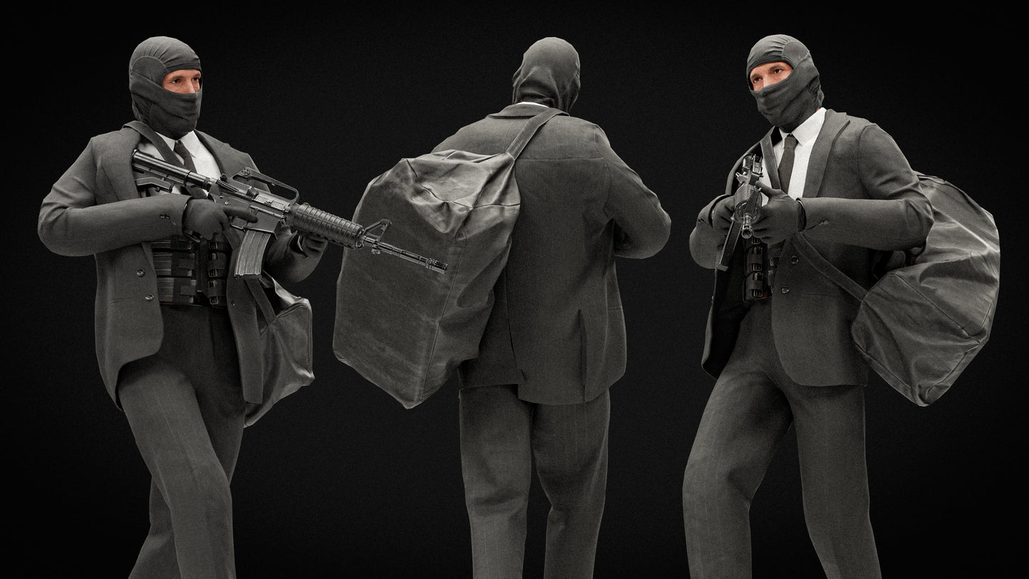 ROBBER CHARACTER RIGGED