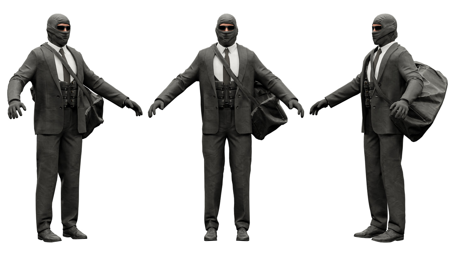 ROBBER CHARACTER RIGGED