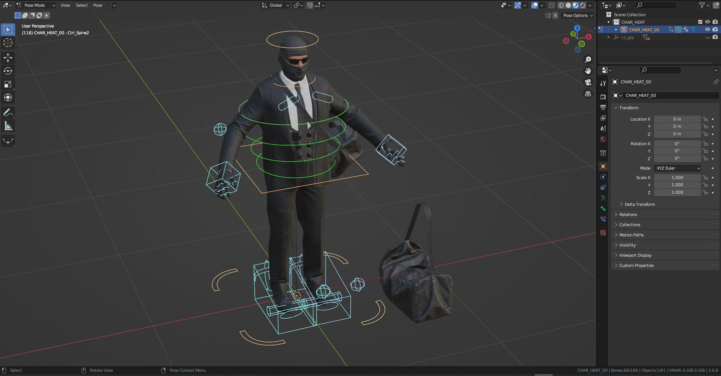 ROBBER CHARACTER RIGGED 3DMilitaryAssets