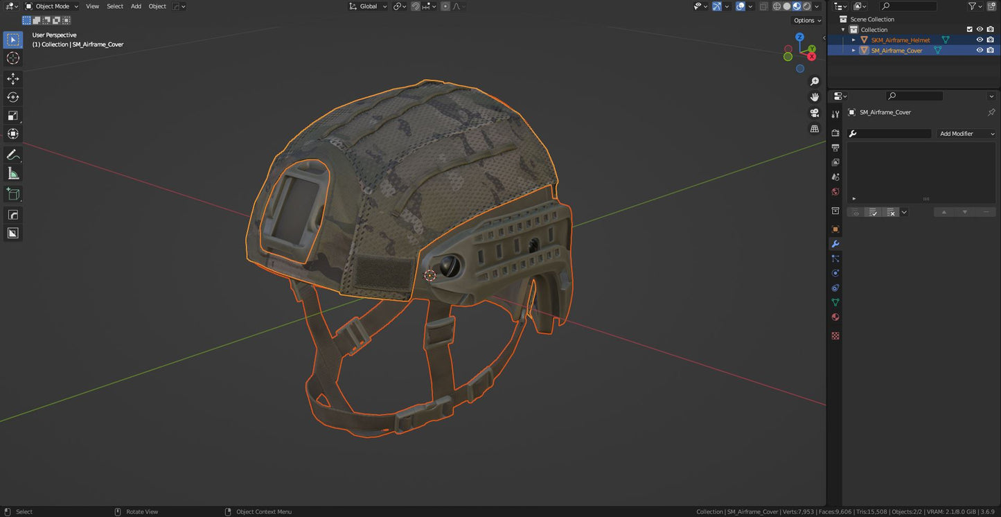 AIRFRAME HELMET 3dmilitaryassets