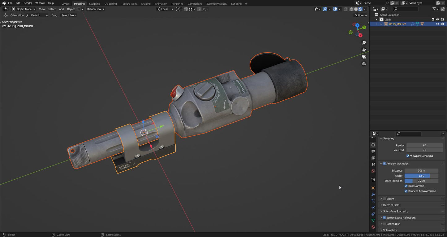 IZLID ULTRA HIGH POWER LASER 3dmilitaryassets