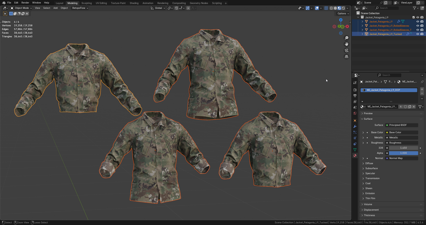 PATAGONIA FIELD JACKET L9 3dmilitaryassets