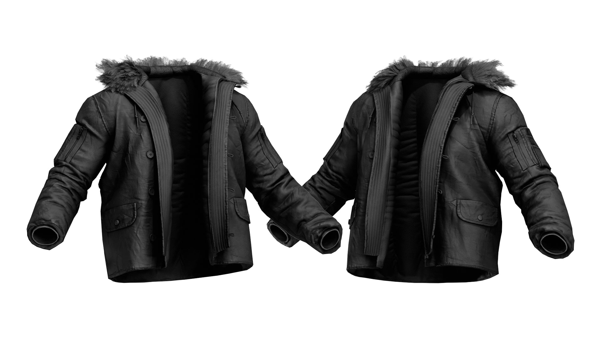 HOUND WOLF SQUAD JACKET - Low Poly 3D Model | Game-Ready Asset