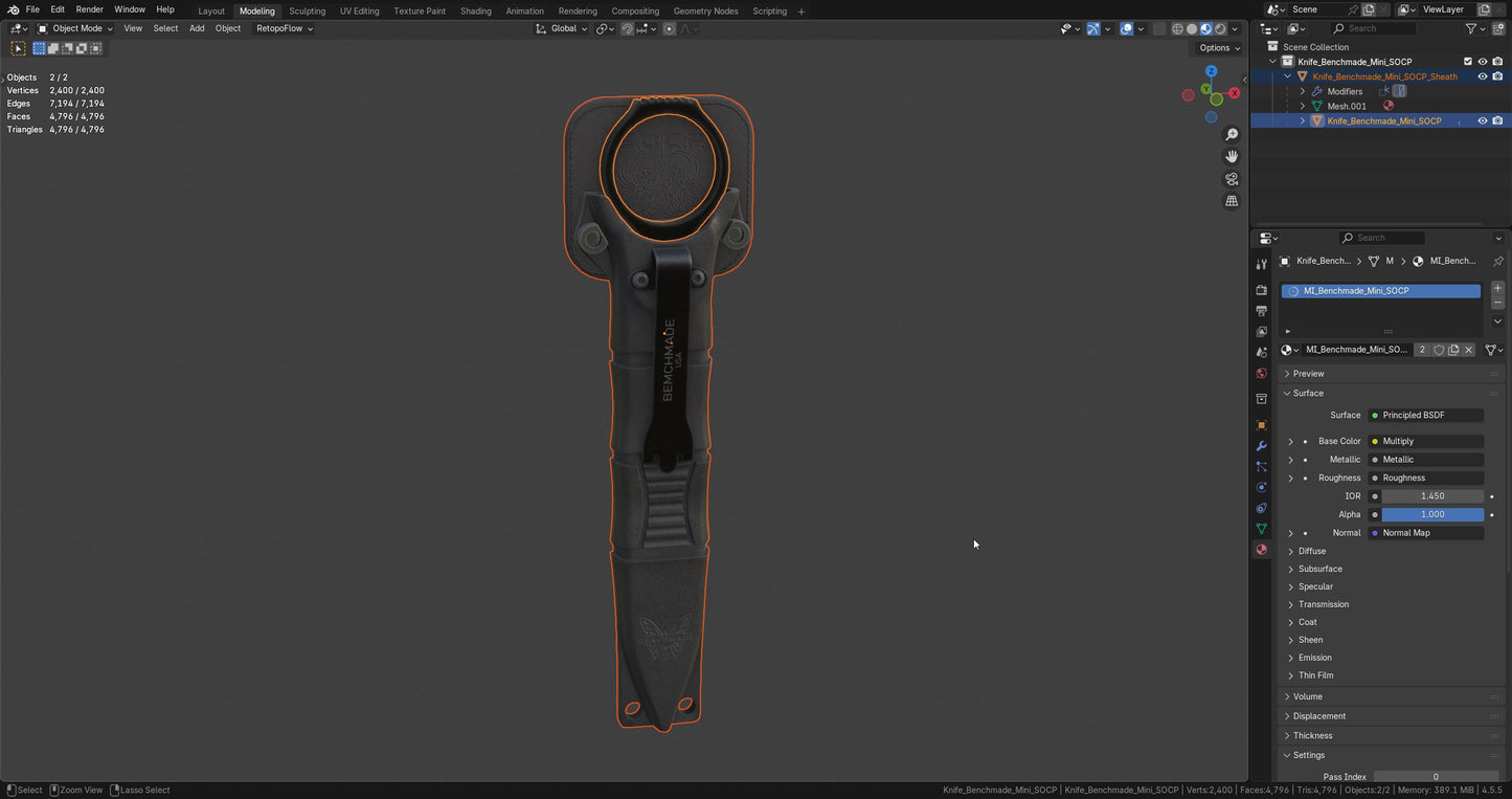 BENCHMADE MINI SOCP KNIFE