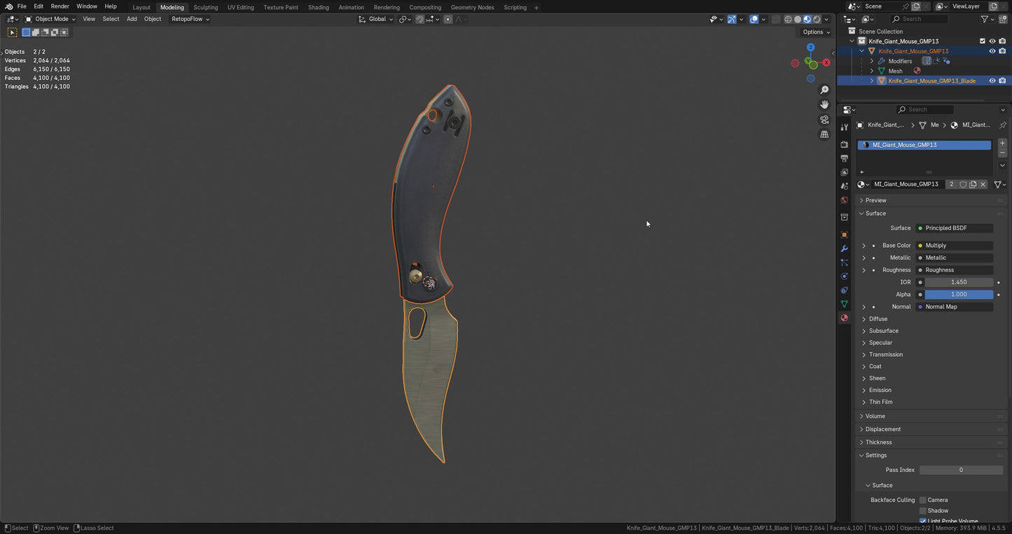 GIANT MOUSE GMP13 KNIFE