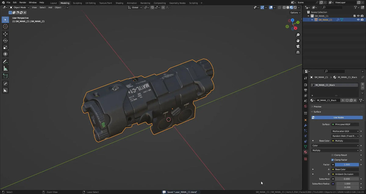 MAWL C1 LASER 3dmilitaryassets