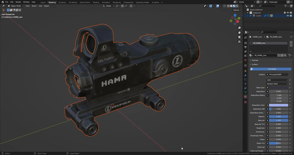 LEUPOLD MARK 4 HAMR SCOPE 3dmilitaryassets