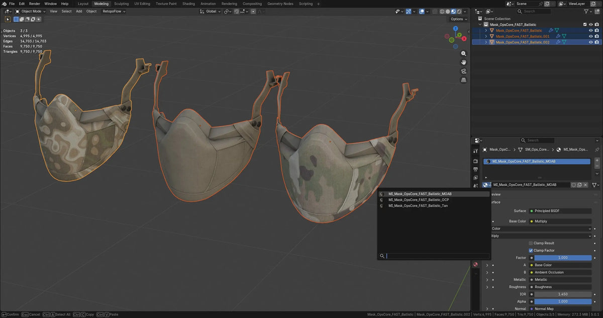 OPSCORE FAST BALLISTIC MANDIBLE 3dmilitaryassets