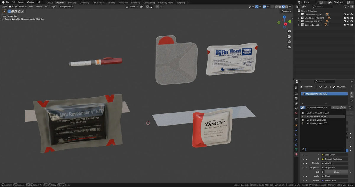 MEDICAL FIRST AID ITEMS 3dmilitaryassets