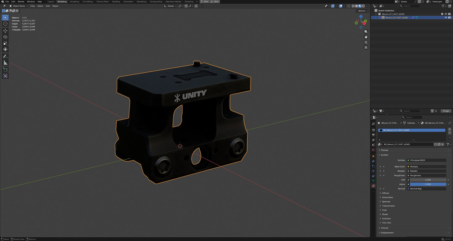 UNITY TACTICAL FAST AEMS MOUNT