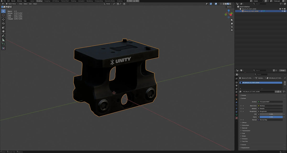 UNITY TACTICAL FAST AEMS MOUNT 3dmilitaryassets