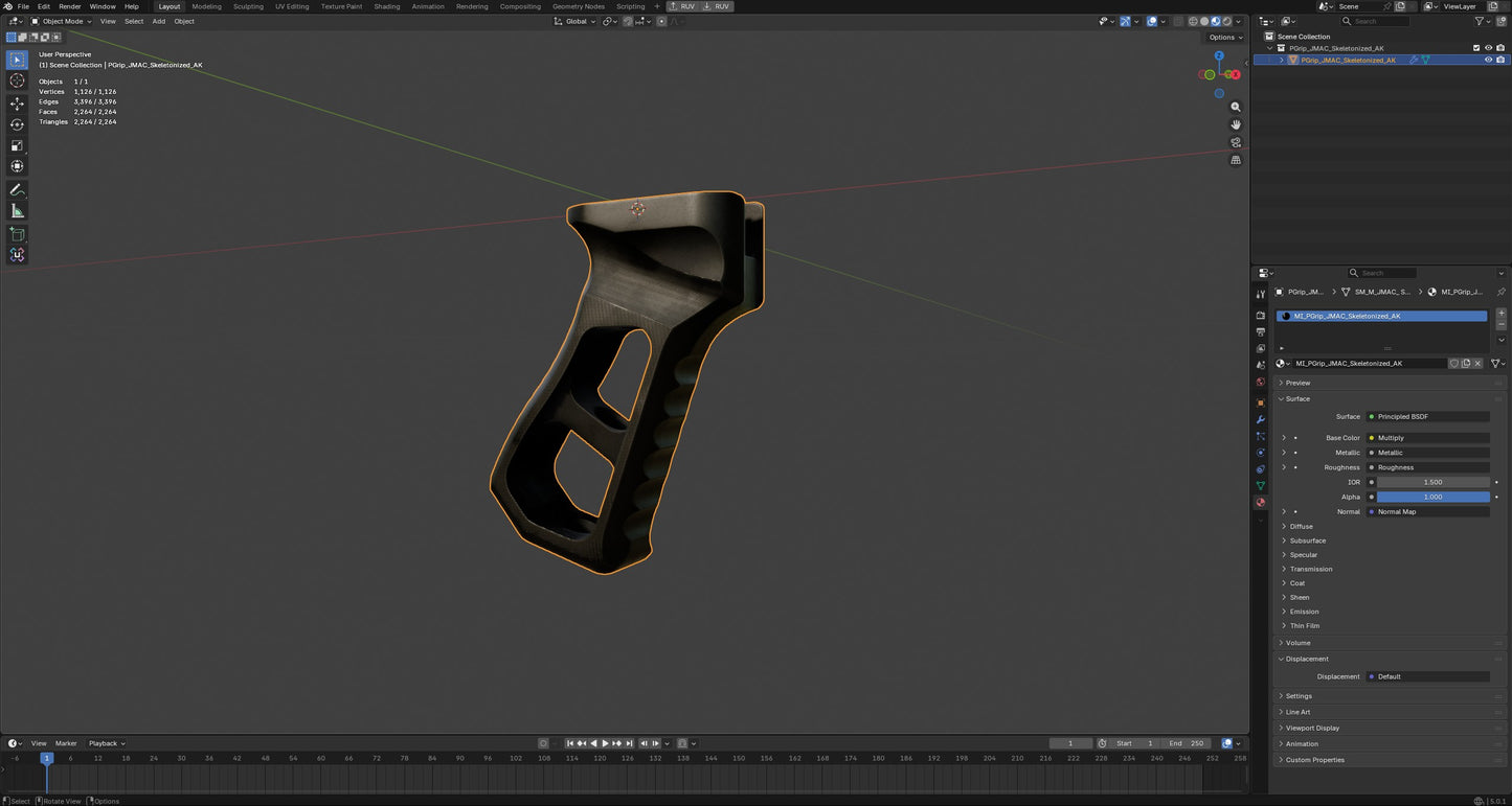 JMAC CUSTOMS SKELETONIZED AK PISTOL GRIP