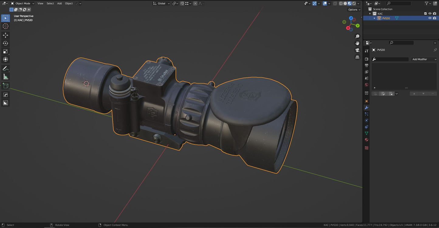 KAC AN PVS 30 NIGHT VISION DEVICE 3DMilitaryAssets