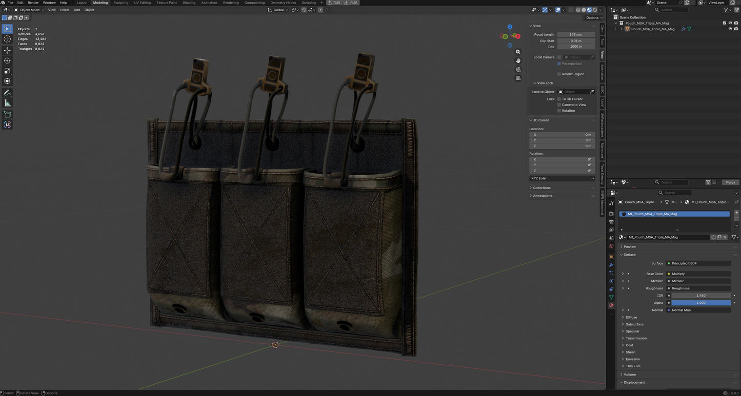 MSA TRIPLE M4 MAG POUCH