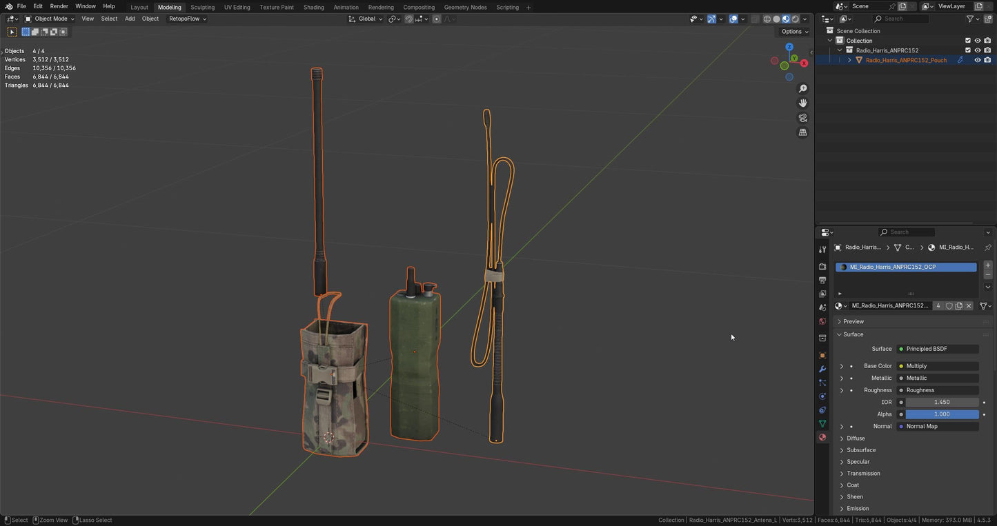 ANPRC 152 RADIO 3dmilitaryassets