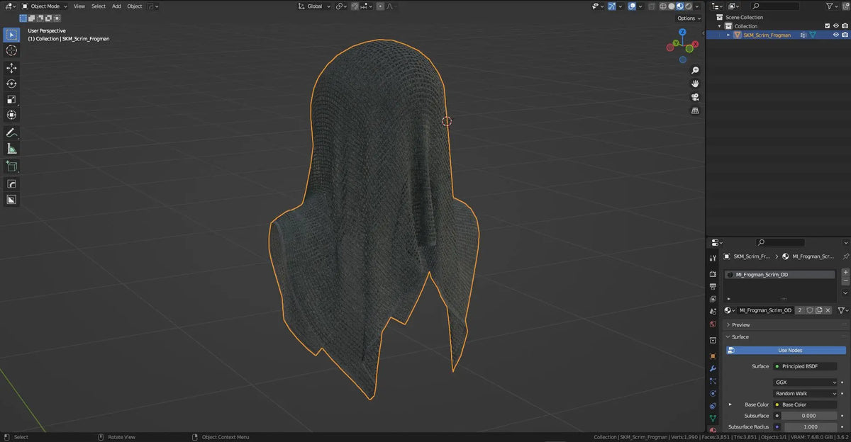 MILITARY FROGMAN SCRIM 3dmilitaryassets