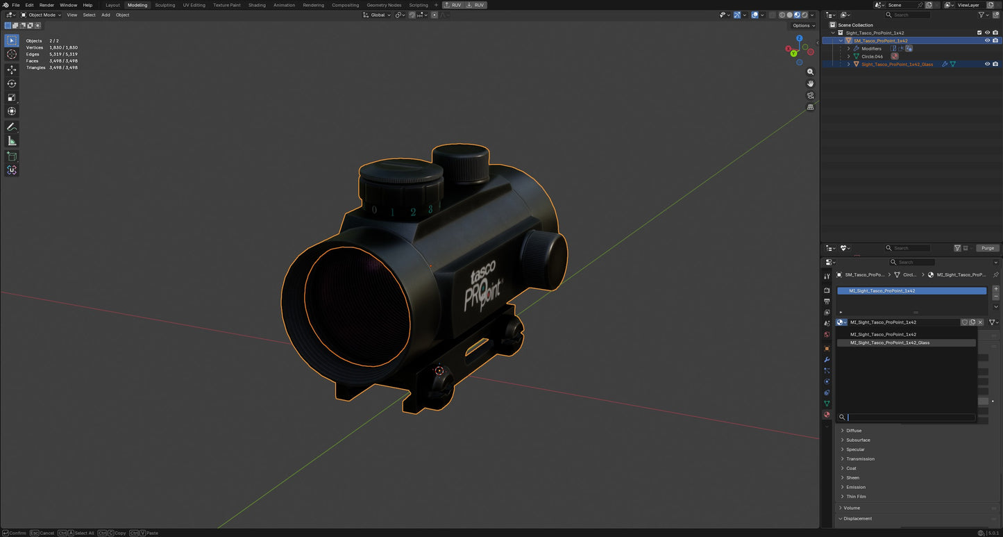 TASCO PROPOINT 1X42 RED DOT SIGHT