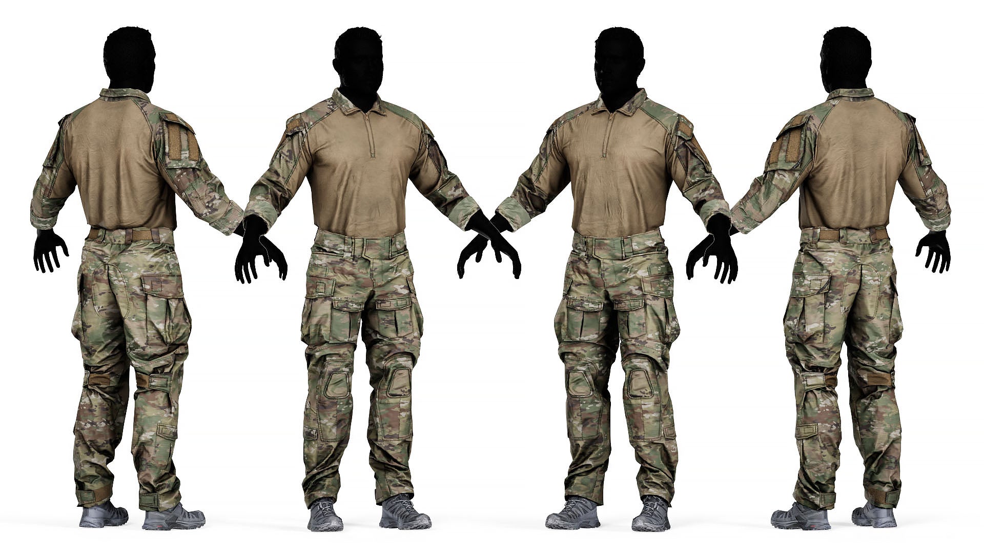 CRYE PRECISION COMBAT UNIFORM G3 - Low Poly 3D Model | Game-Ready