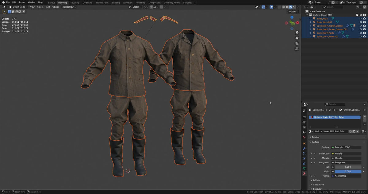 SOVIET UNIFORM M69 3dmilitaryassets