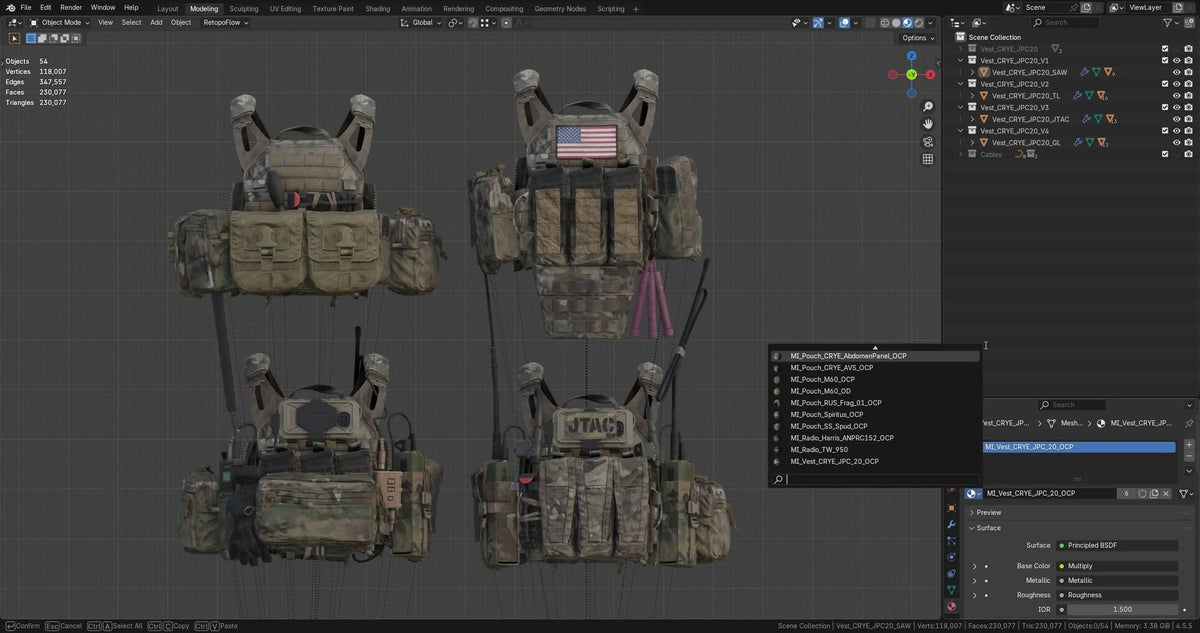 CRYE JPC 2 PLATE CARRIER BUNDLE 3dmilitaryassets