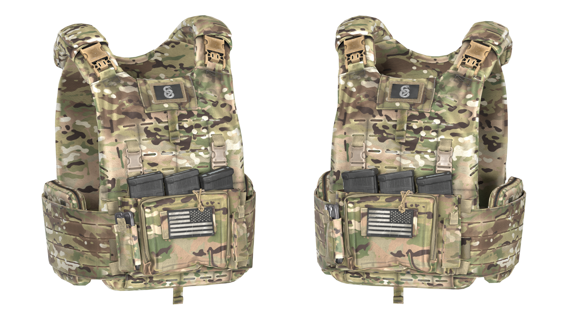 MVS US ARMY PLATE CARRIER VEST 3DMilitaryAssets