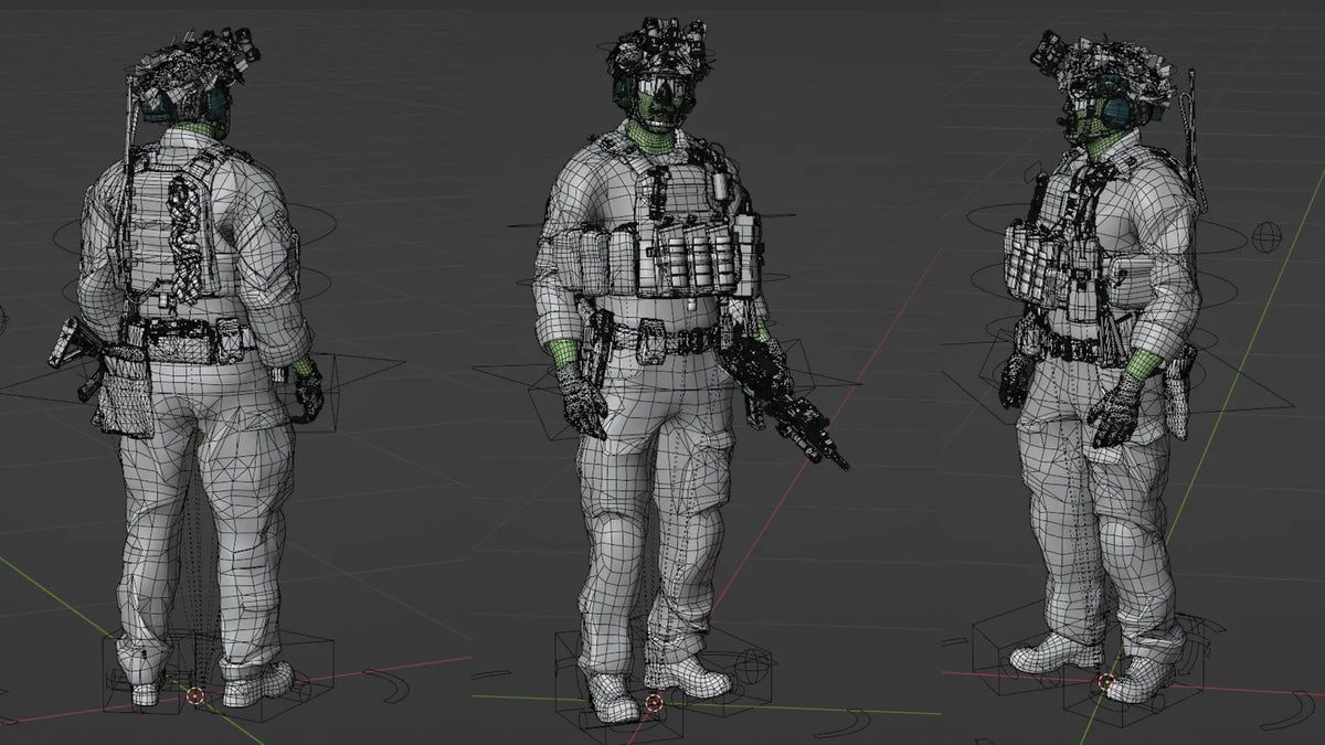 GAME READY RIGGED WESTERN SPECIAL OPERATIONS CHARACTER V2 3dmilitaryassets