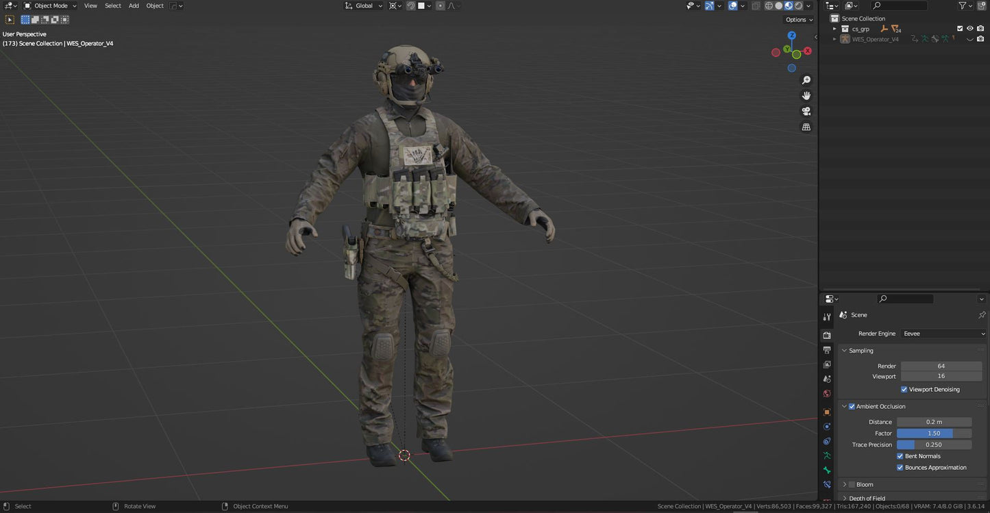 GAME READY RIGGED WESTERN SPECIAL OPERATIONS CHARACTER V4 3DMilitaryAssets