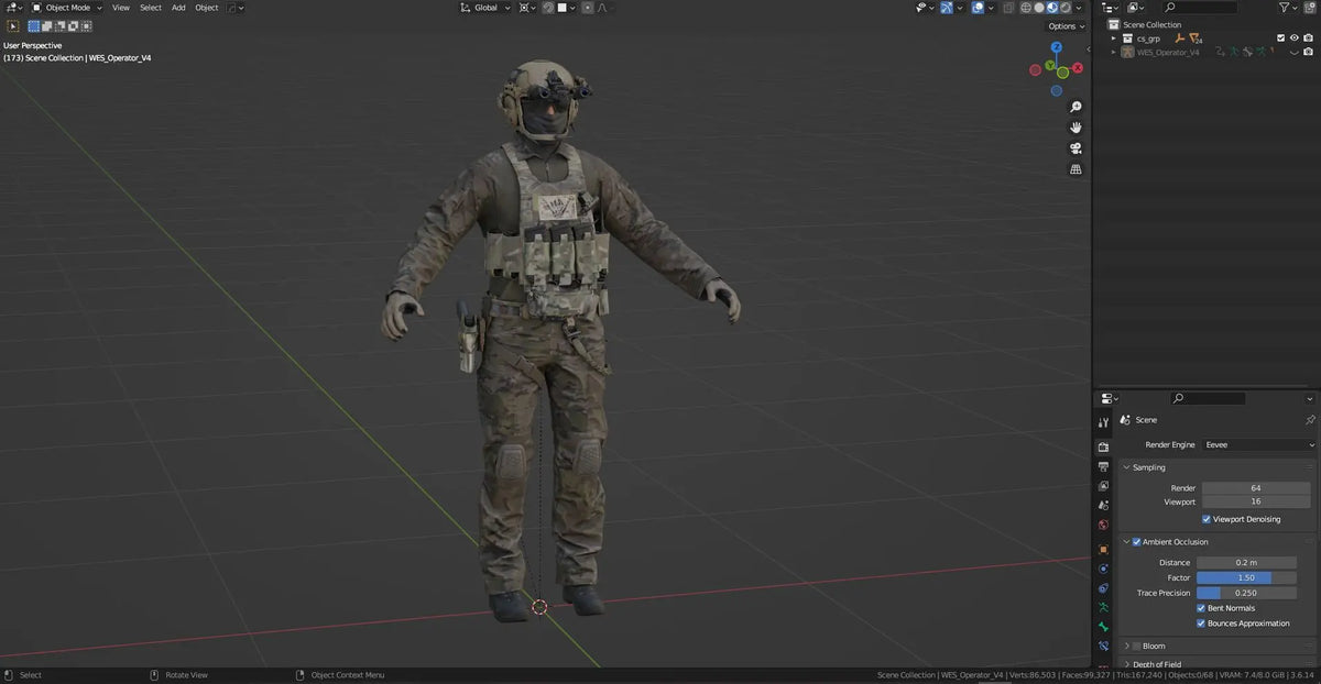 GAME READY RIGGED WESTERN SPECIAL OPERATIONS CHARACTER V4 3DMilitaryAssets