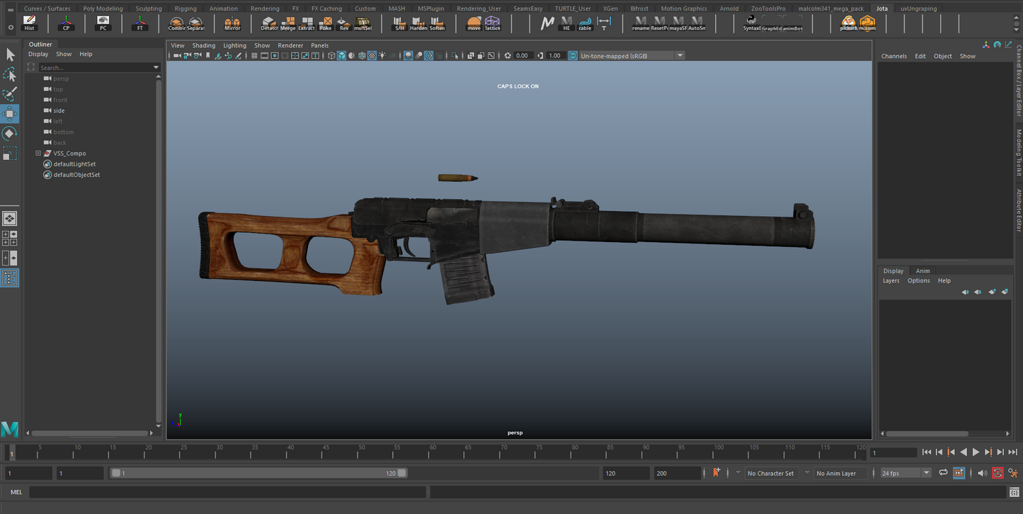 VSS VINTOREZ RIFLE 3dmilitaryassets