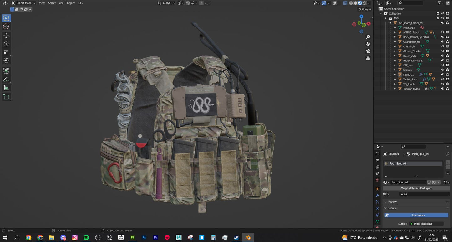 AVS PLATE CARRIER V1 3dmilitaryassets