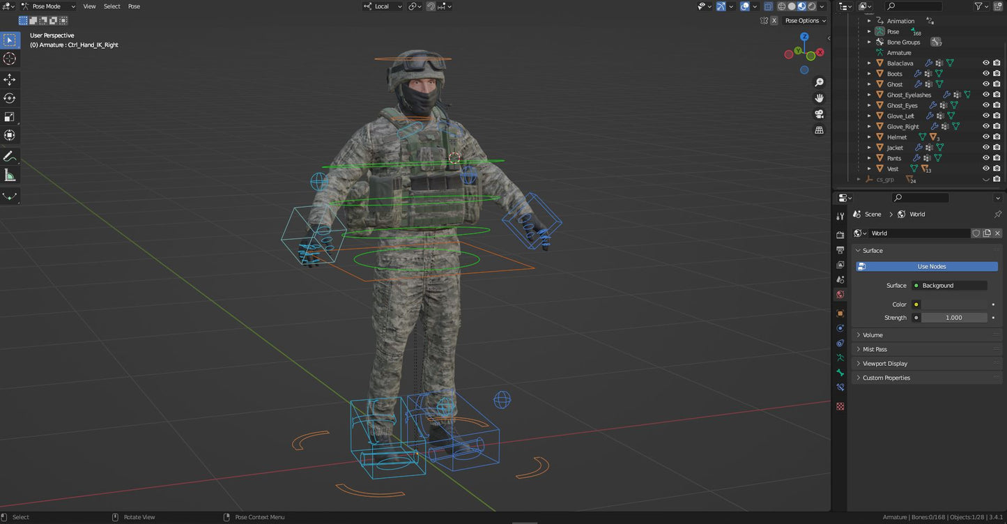 CROATIAN SOLDIER (RIGGED)