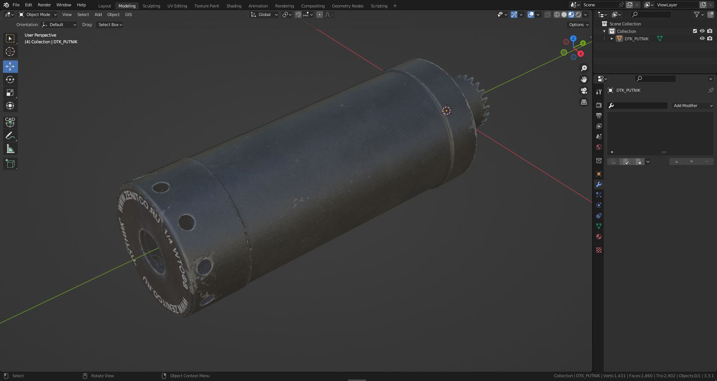 DTK PUTNIK SUPPRESSOR 3dmilitaryassets