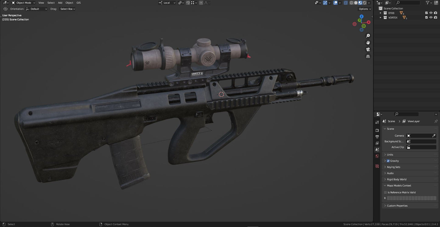 EF88 AUSTEYR RIFLE 3dmilitaryassets