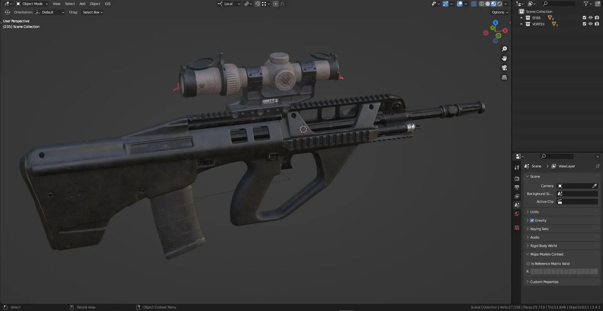 EF88 AUSTEYR RIFLE 3dmilitaryassets