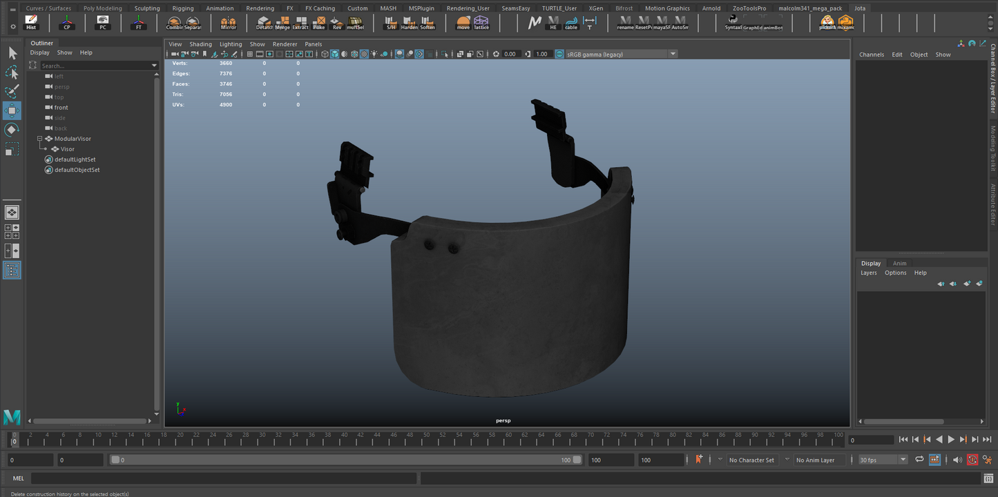 BALLISTIC HELMET VISOR 3dmilitaryassets