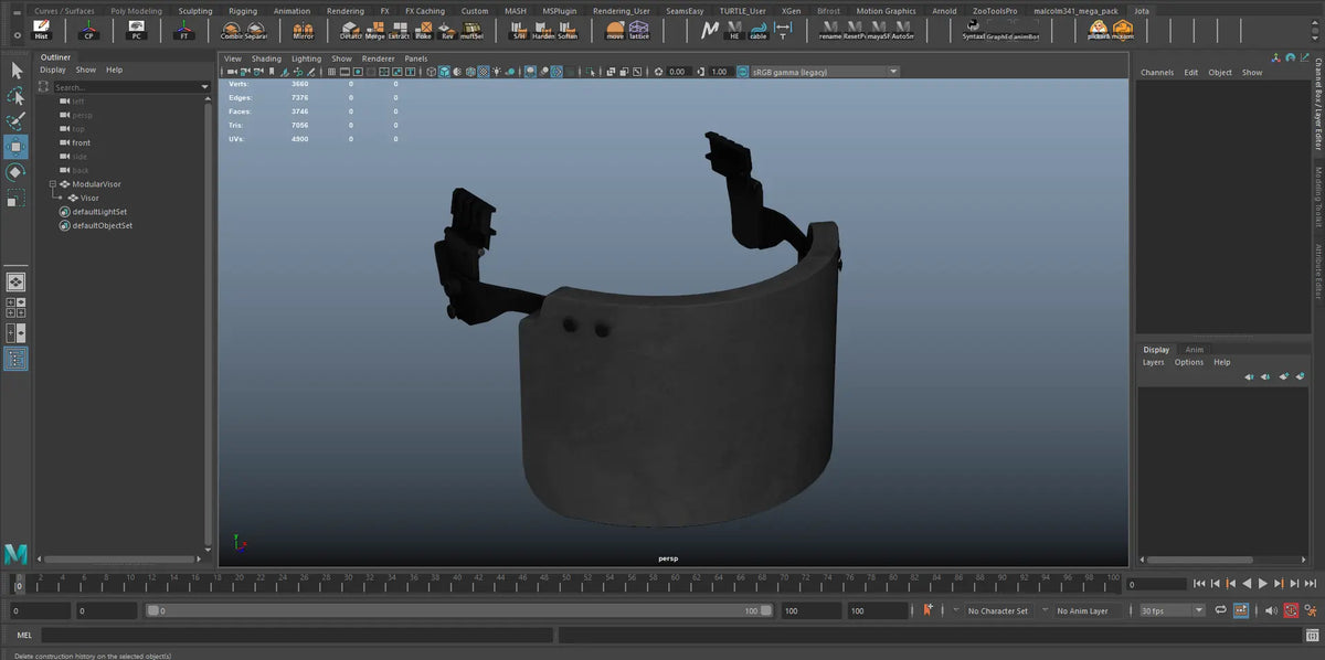BALLISTIC HELMET VISOR 3dmilitaryassets