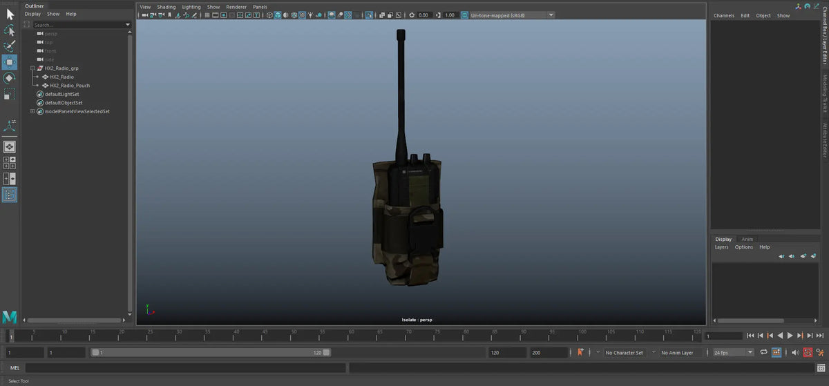 H2X RADIO + POUCH 3dmilitaryassets